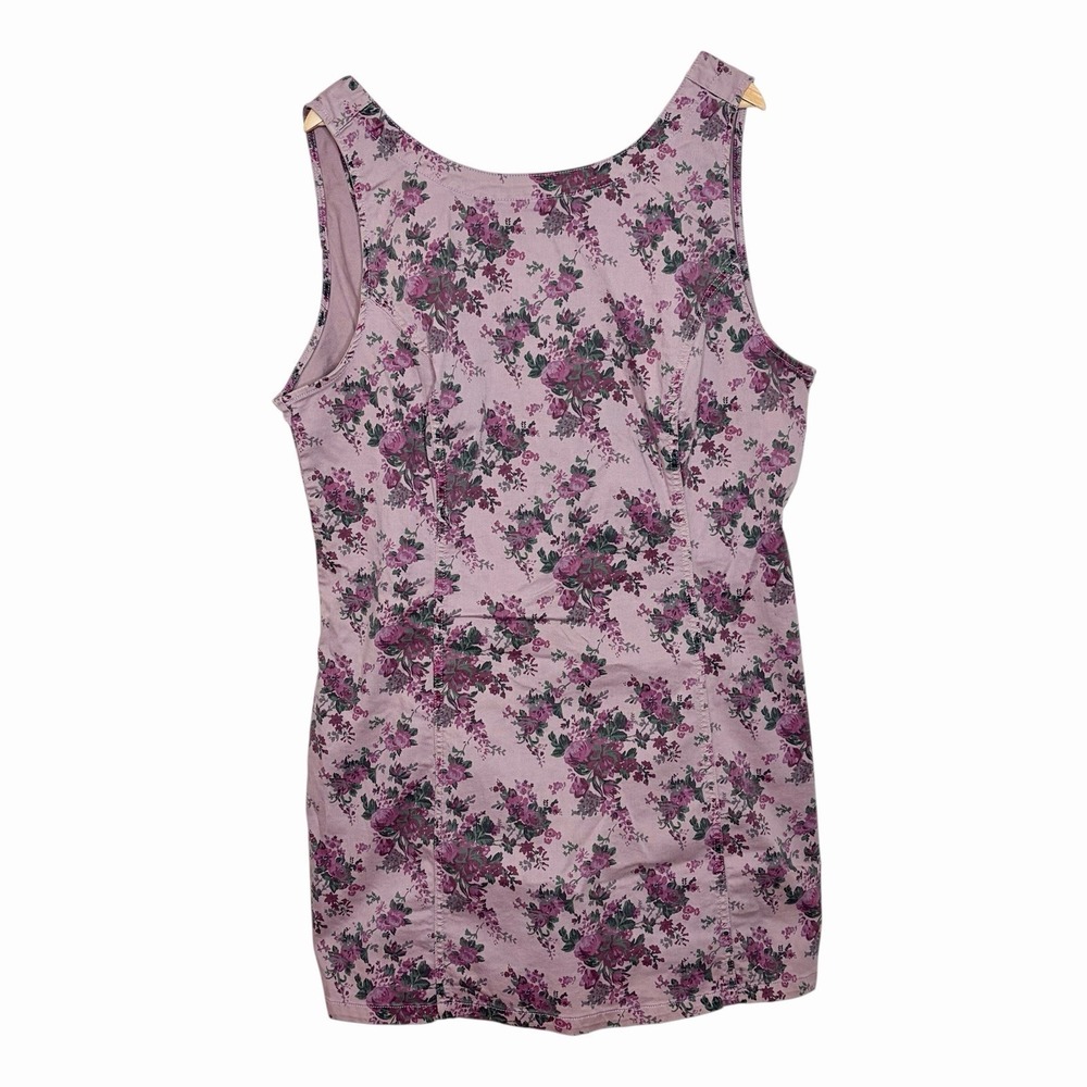 Gap Floral Denim Mini Dress Womens XXL Coastal Cowgirl Western Festival Cottage